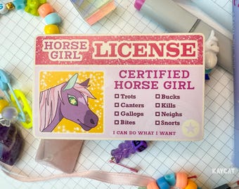 Certified Horse Girl MLP Funny Sparkle Sticker Furry Fursona Pony License To Kill Umamusume Gold Ship Haru Urara
