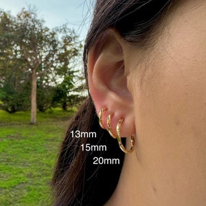 Gold Twist Hoop Clip on Earrings/Dainty Minimalist Clip On Earrings for Men Women/Invisible Clip On Earrings/Twisted Ear Cuff/No Piercing