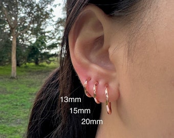 Rose Gold Twist Hoop Clip on Earrings/Minimalist Clip On Earrings for Men & Women/Invisible Clip On Earrings/Twisted Ear Cuff/No Piercing