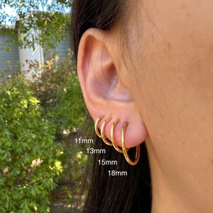 Gold Hoop Clip on Earrings/Dainty Minimalist Clip On Earrings/Clip On Earrings for Men & Women/Invisible Clip On Earrings/No Piercing
