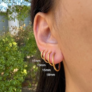 Gold clip on hoop earrings best sale