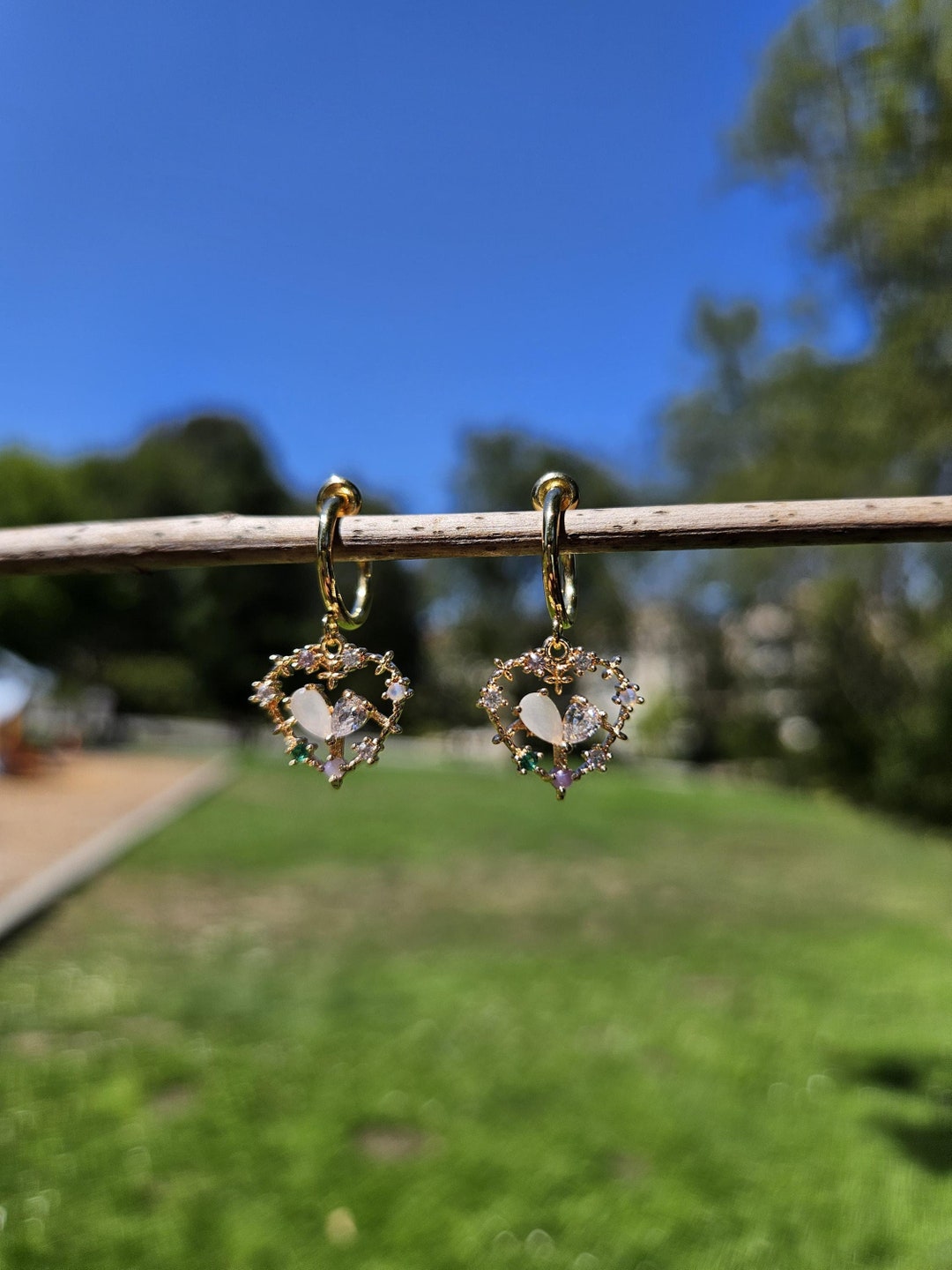 Orecchini Pendenti A Clip Per Donna Con Cristalli Zirconia Cubica - Lunghi 6,5 Cm, Non Forati, Con Cuscinetti Antidolorifici, Eleganti E Leggeri