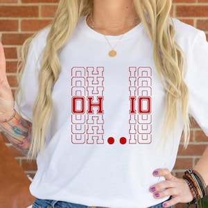 OH..IO Unisex Shirt, Youth Mirror Font, Toddler Retro Shirt, Ohio State T-Shirt, Ohio Game Day T-Shirt, Collegiate Sport Outfit