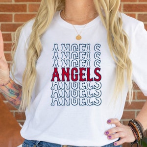 ANGELS T-Shirt, Mirror Font, California T-Shirt, Game Day, Baseball Fan Gift, Women Angels Tee