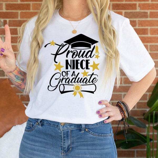 Proud NIECE Of A Graduate Shirt, Class Of 2023, Proud Nephew Of A Graduate T-Shirt, Graduation Shirt, Family Matching Graduation T-Shirt