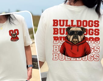 Go Bulldogs Shirt;Gameday Macot Graphic Tshirt,Unisex Animal Lover Sport Tee,School Spirit Gift,