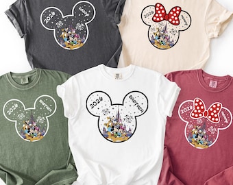 Custom Disney Family Vacation Shirt, Mickey Mouse Balloon Tee, Comfort Colors Disney World Trip 2026 Shirt, Matching Disney Family Tee