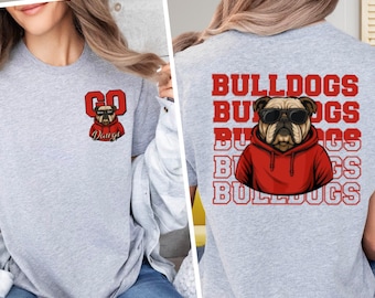 Go Bulldogs Shirt;Gameday Macot Graphic Tshirt,Unisex Animal Lover Sport Tee,School Spirit Gift,