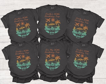 Personalized Comfort Colors Birthday Trip 2026 Shirt, Matching Birthday Outfits, Custom Group Vacation Tee, Custom Travel Gift