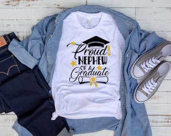 Proud Nephew Of A Graduate Shirt, Class Of 2023, Proud Niece Of A Graduate T-Shirt, Graduation Shirt, Family Matching Graduation T-Shirt