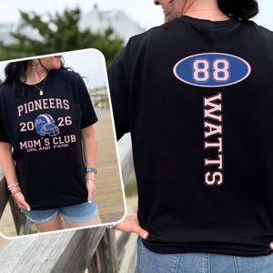 Custom Football Mom Club Shirt,Personalized Sport Mom Football Number Shirt,Mothers Day Gift Shirt,Game Day Mamas Aesthetic Football Shirt,