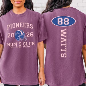 Comfort Custom Football Mom Club Shirt,Personalized Sport Mom Football Number Shirt,Mothers Day Gift Shirt,Game Day Mamas  Football Shirt,