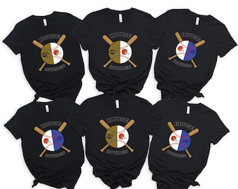 Personalized House Divided Shirt, Custom Baseball Rivalry Tee, Split Design Sports Shirt, Baseball Fan Gift, Custom Team Spirit Tshirt