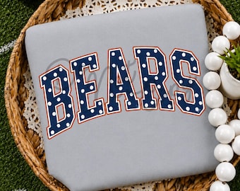 Polka Dots, Bears, Football, PNG