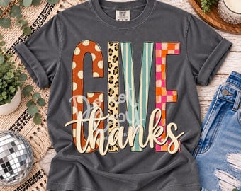 Dankbaarheids-PNG, Thanksgiving-PNG, ontwerp voor een herfstshirt, direct downloaden