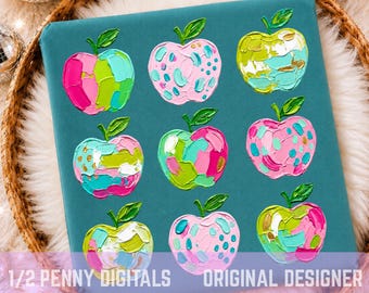 Penseelstreek, appels, Colorpop, appels, leraar, school, png