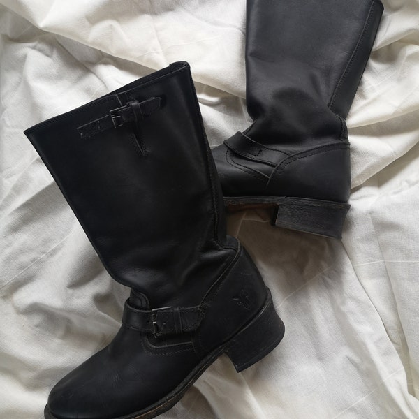 Frye Veronica Leather Black boots