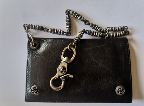 Vintage 1993 Chrome Hearts Leder Brieftasche mit Chrome Hearts