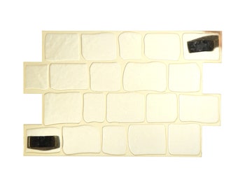 3D Paving Stone Pattern Vertical Horizontal Decorative Concrete Cement Imprint Mat