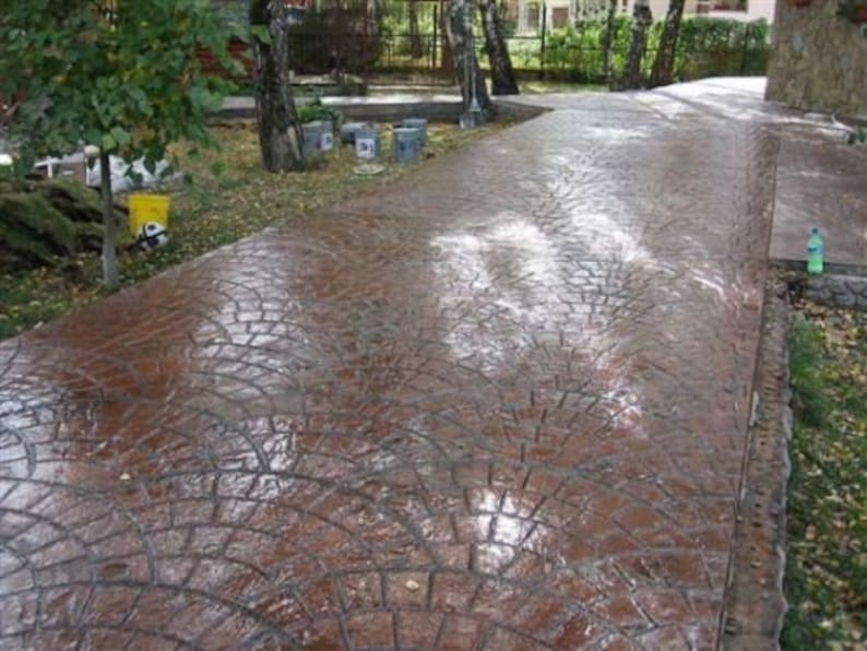 Polyurethane Rubber Stamp for Concrete and Cement Decorative English