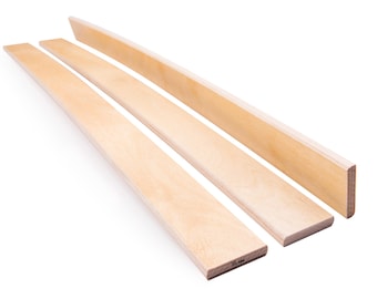 Pack of 1 pcs 35 mms wide Replacement bed slats curved sprung bent birch wood variable length