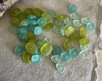 Handmade Tiny Sea Glass Beads: Unicorn Mix, Jewelry Making