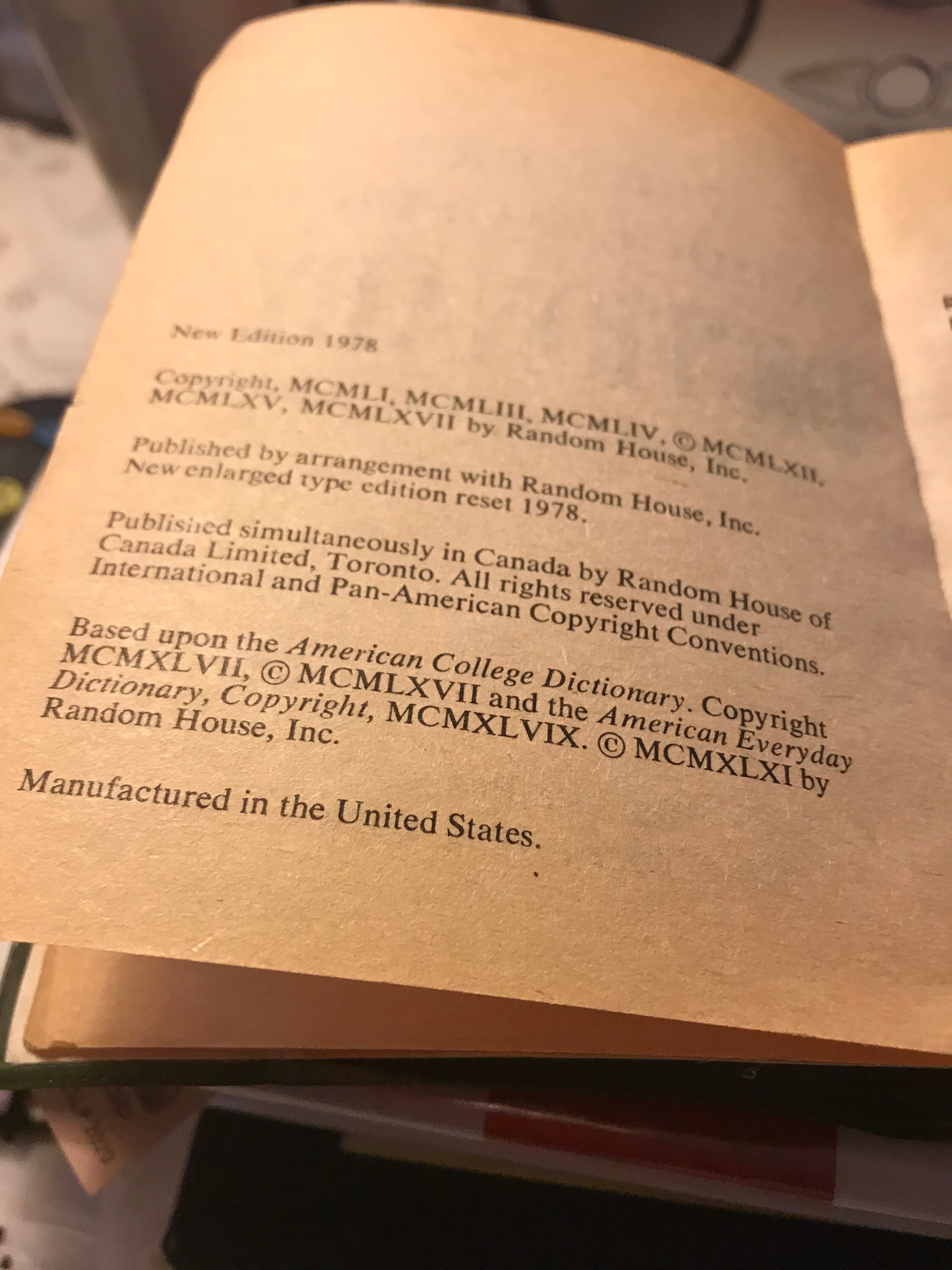 1978 Revised ster Dictionary, 1976 ster College Thesaurus, Great