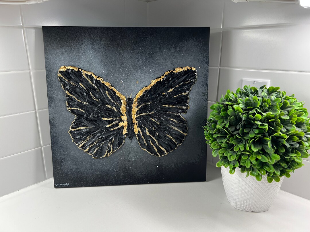 Butterfly Texture Wall Art Etsy