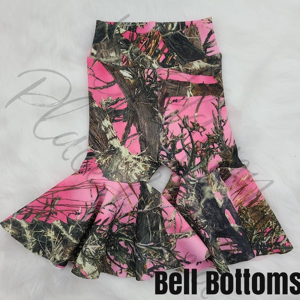 Timber Camo Bell Bottoms or Bummies; Timber Camo Shorts; Baby Bummies; Baby/Toddler Shorts; High Waist Shorts