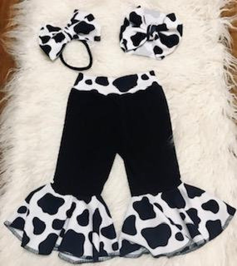 cow print bell bottoms womens