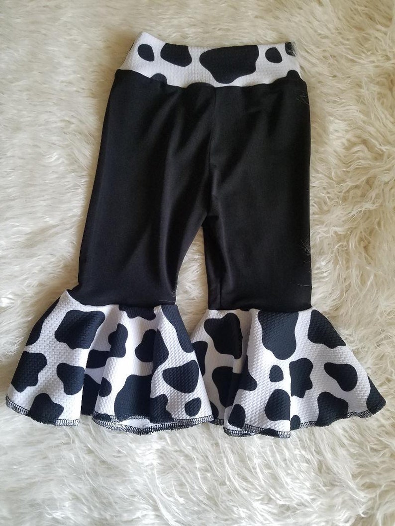 cow print bell bottoms womens