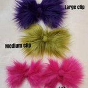 Children&#39;s Faux Fur Boot Cuffs/Leg Warmers also Hair Clips