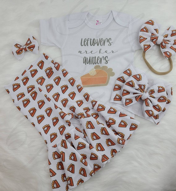 Leftovers Are For Quitters 2 & Pumpkin Pie Bells, Onesie, and Bows