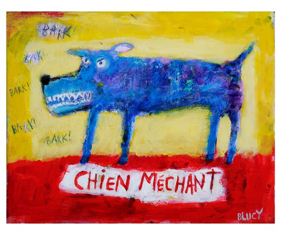Chien Mechant Mean Dog In French Dogs Dog Lover French Etsy Chien Mechant Mean Dog In French Dogs Dog Lover French Etsy