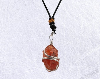 Natural Handmade Carnelian Adjustable Cord Gemstone Necklace Velvet Pouch 6/8mm Natural Handmade Carnelian Adjustable Cord Gemstone Necklace Velvet Pouch 6/8mm