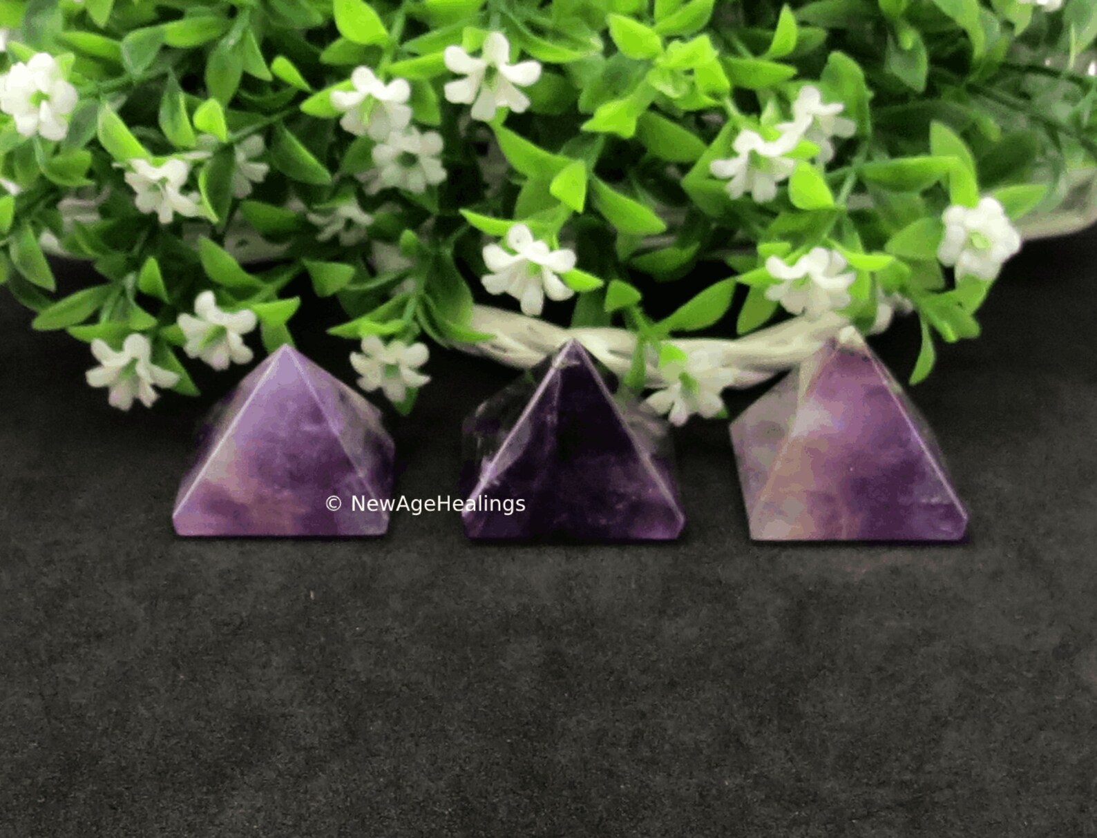 Amethyst Crystal Solid Baby Pyramid Healing Crystals Etsy
