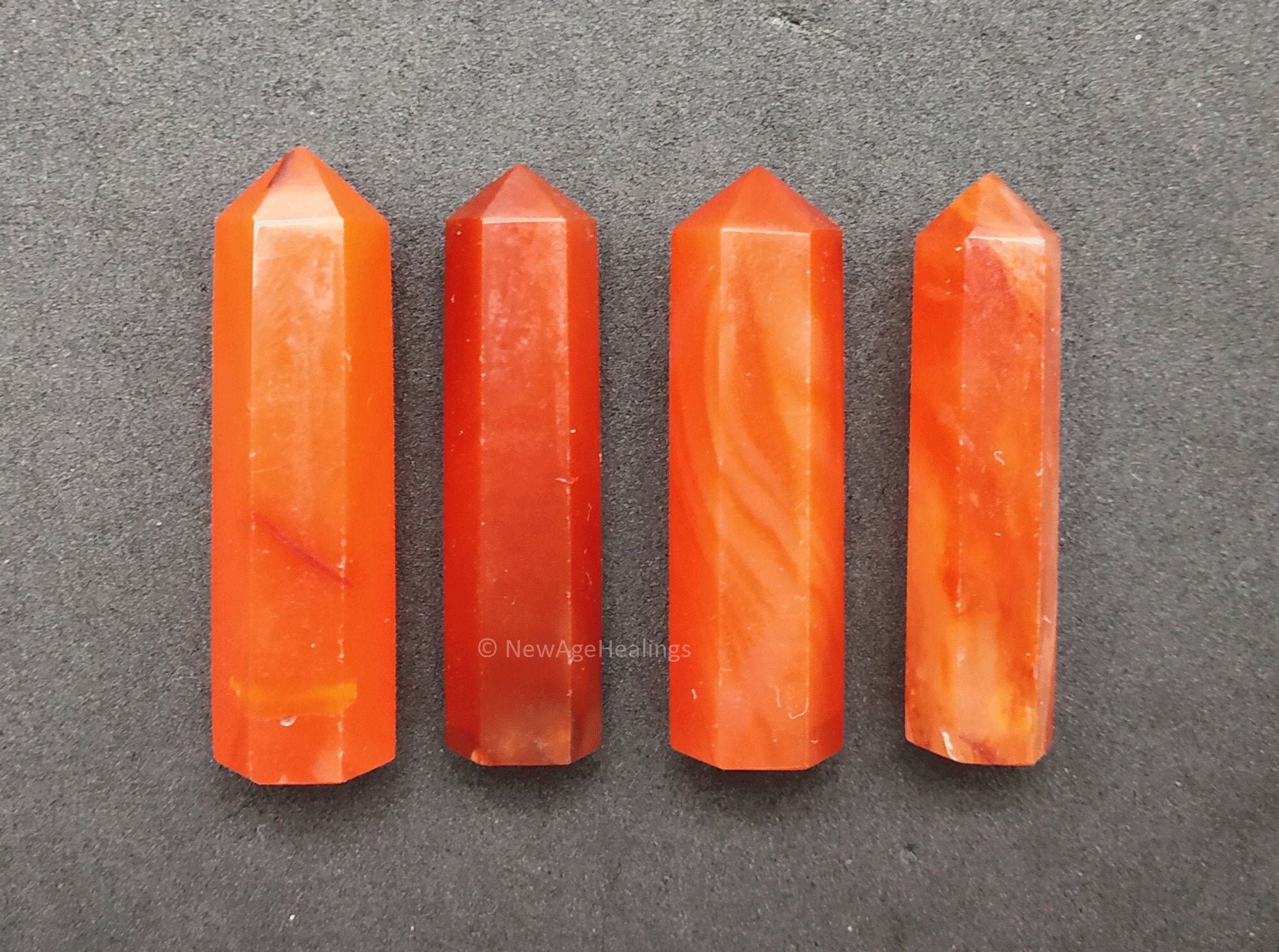 Carnelian Crystal Pencil Points for DIY Pendant Necklace Earrings and…