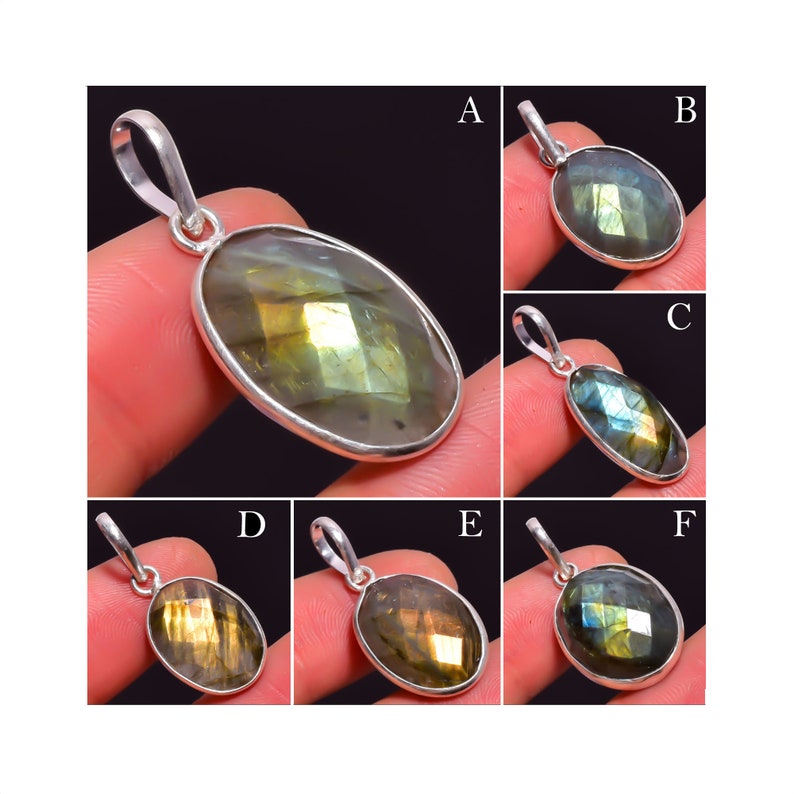 Golden /& Blue Flashy Pendant Healing Power Pendant Birthstone Pendant Gift For Her AAA+++ Dual Flashy Labradorite Pendant