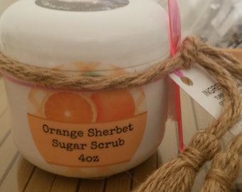 Orange Sugar Scrub, Essential Oil Skin Care, Orange Body Scrub,Essential Oil Skincare Products,Orange Foot Scrub,Essential Oil Stress Relief