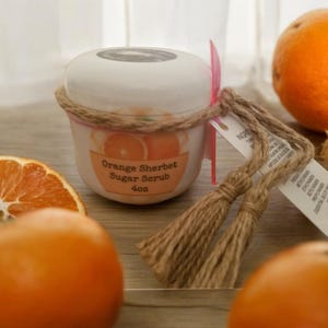 Orange Sugar Scrub, Essential Oil Skin Care, Orange Body Scrub,Essential Oil Skincare Products,Orange Foot Scrub,Essential Oil Stress Relief