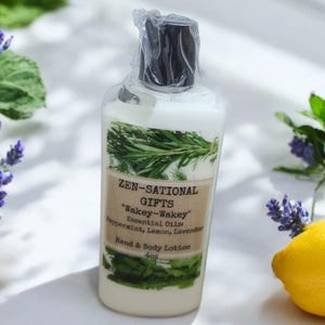Wakey Wakey Body Lotion, Essential Oil Skin Care, Peppermint Moisturizer, Peppermint Lavender Shea Butter Hand Cream, Peppermint Hand Lotion
