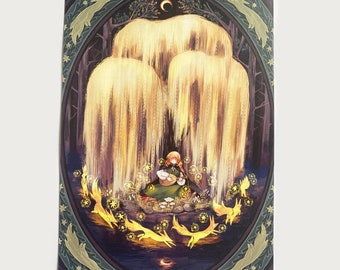 Willow Witch | A4 Digital Illustration Fairytale Art Print