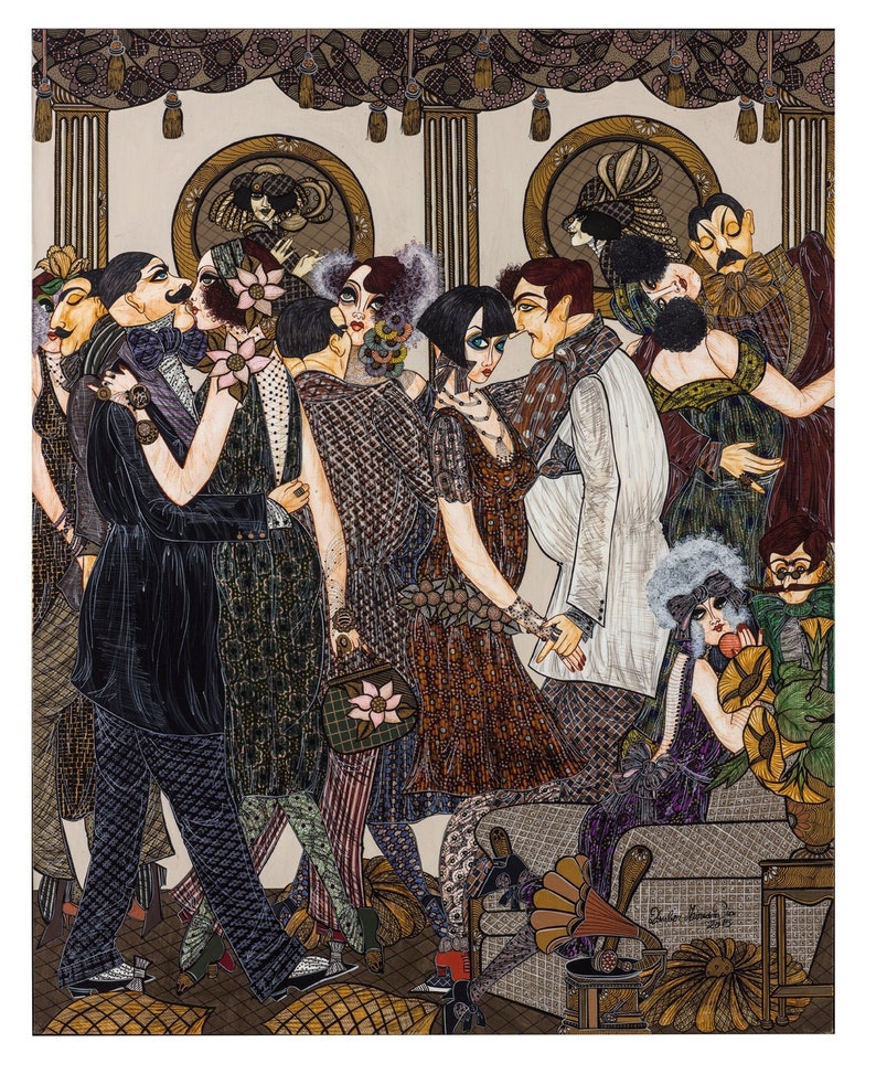 Grabados de arte originales art déco de la década de 1920. Etsy