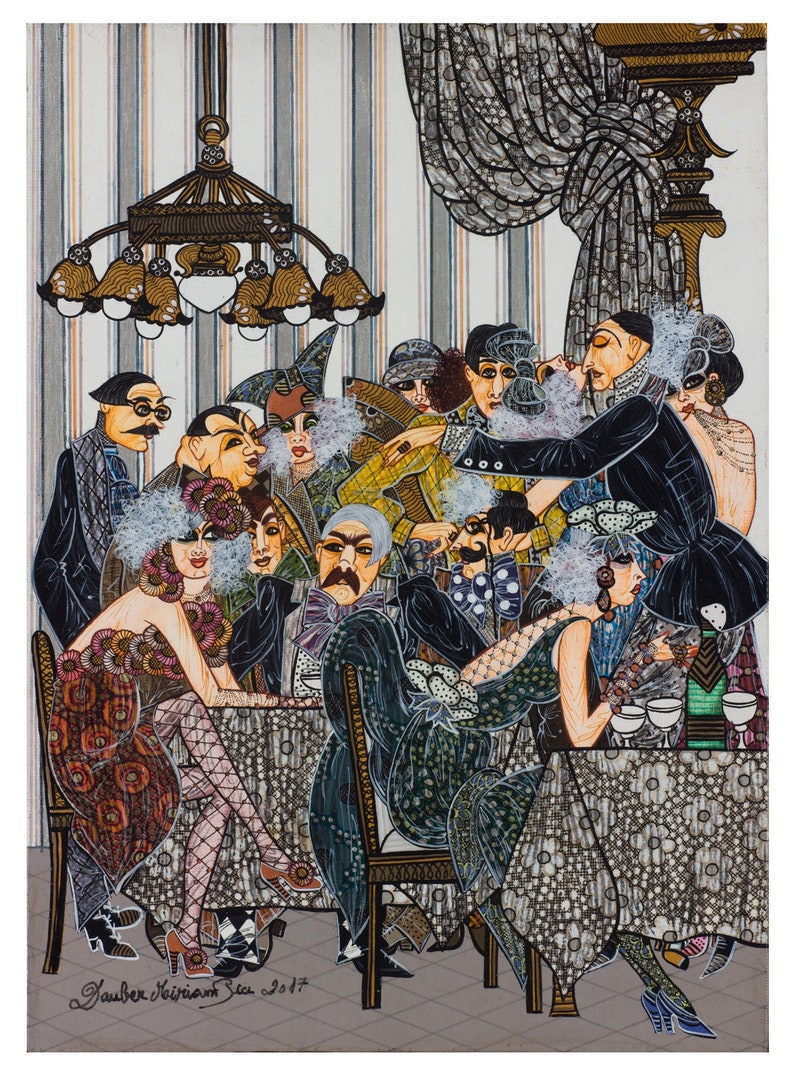 1920s Art Deco Original Art Prints. Fine Art Prints. Vintage Style Art