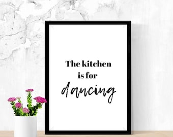 Just beat it this kitchen is for dancing Chop it 3 x kitchen print set