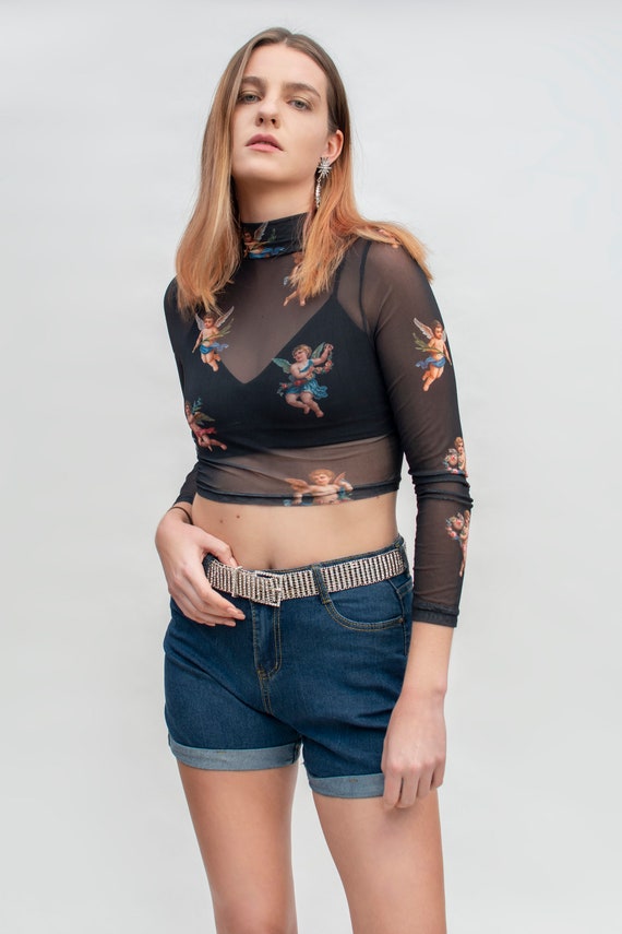 black angel mesh top
