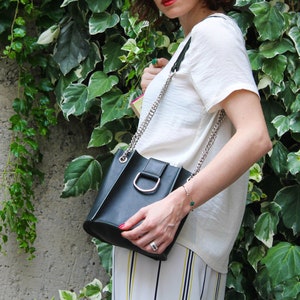Green Leather Bucket Bag: Handmade Designer Shoulder Bag