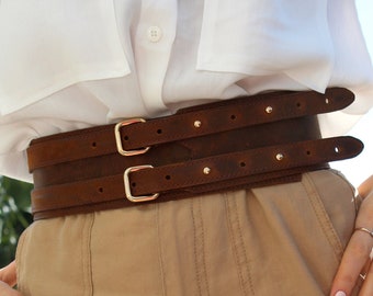 【cacharel】 BROWN LEATHER wide BELT Sandro_SFACE00432-13_F_1.jpg