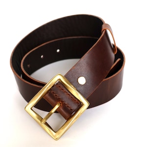 Lovely Brown Leather Belt Women, Leather Waist Belt, Antique Brass Buckle, Chocolate Brown Leather Belt image 6