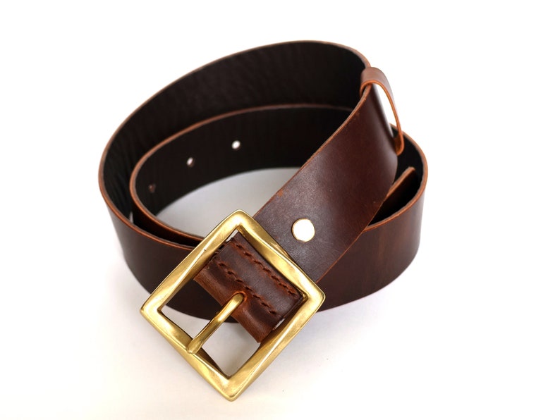 Lovely Brown Leather Belt Women, Leather Waist Belt, Antique Brass Buckle, Chocolate Brown Leather Belt image 6